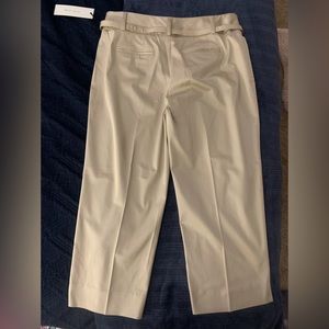NWT White House Black Market Belted Khaki Legacy Capri Pants